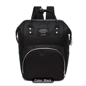 Brand New Huge School Backpack, Travel Bag or Mommy Bag- Black